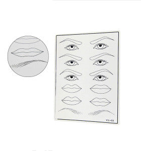 Eyebrow - Lip Tattoo Microblading Practice Skin