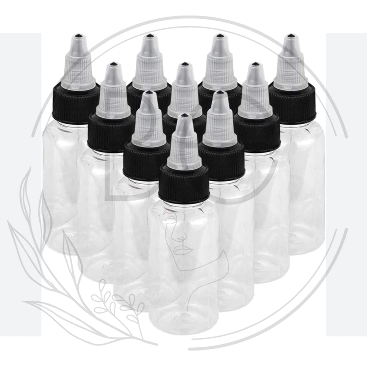 Empty Clear Pigment Bottles