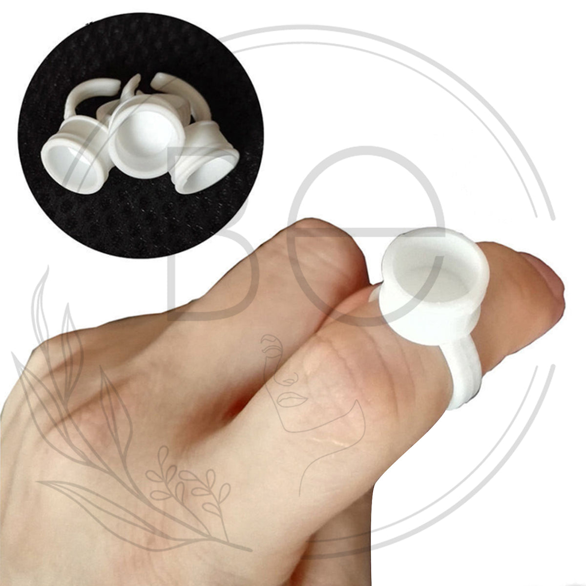 Finger Ring Pigment Ink Cups
