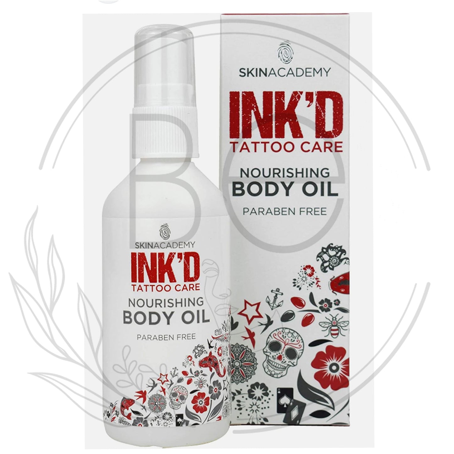 Skin Academy Ink'd Vegan Tattoo Care Hydrating Serum and Oil