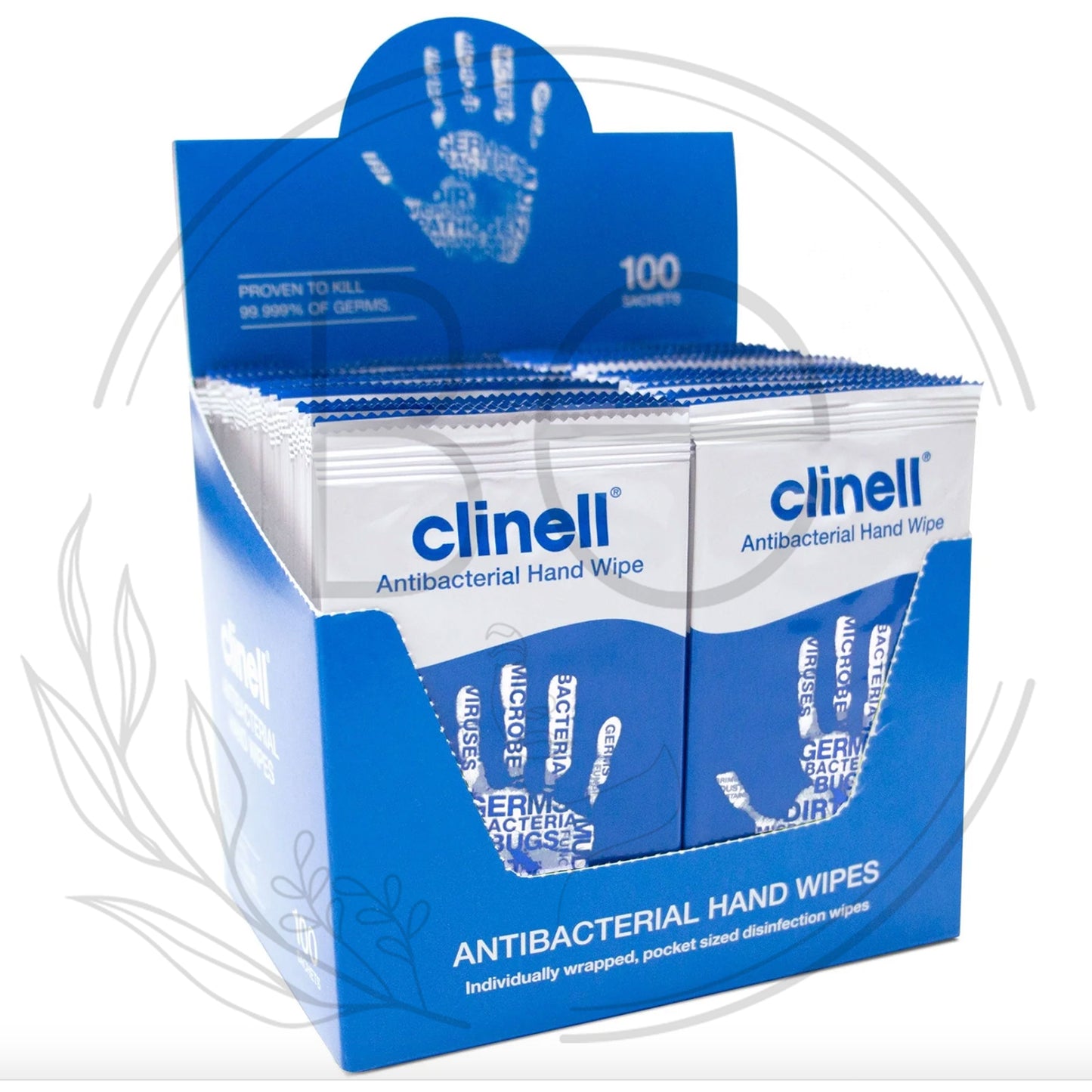Clinell - Antibacterial Hand Wipes - Pack of 100