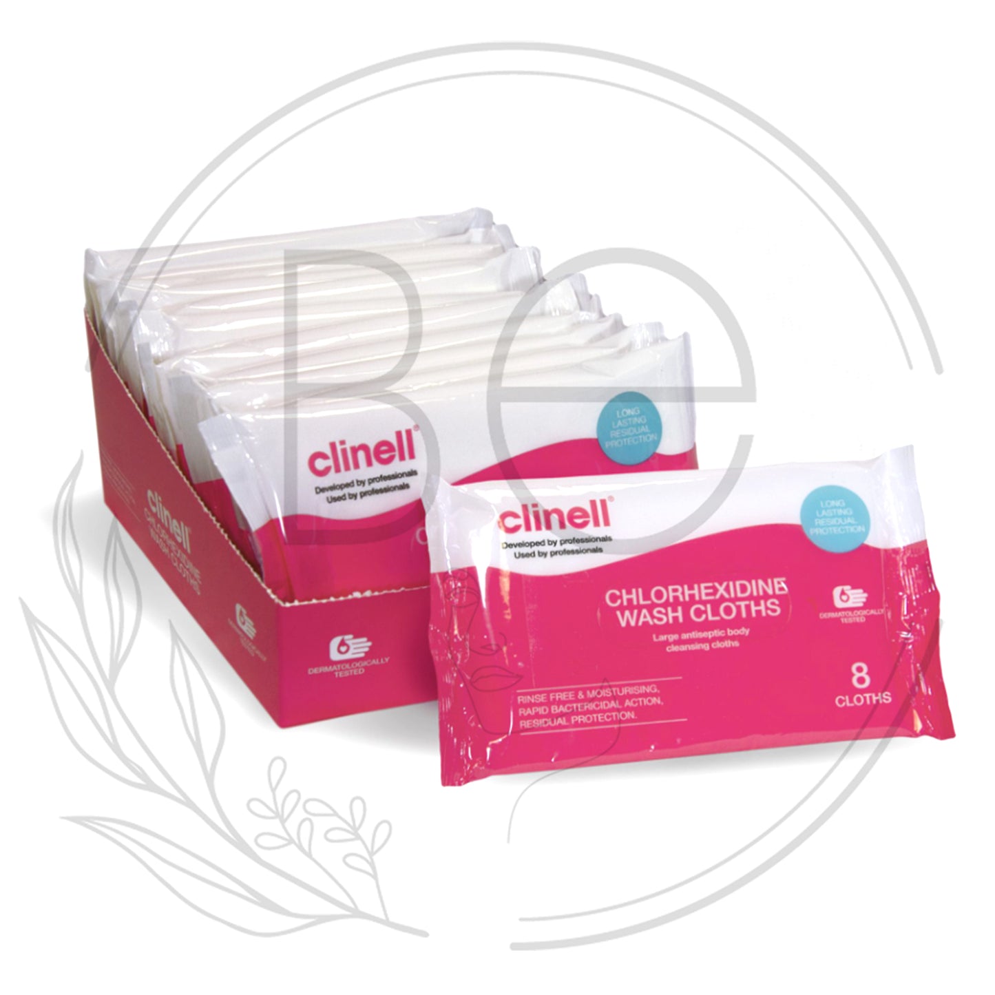 Clinell Chlorhexidine Wash Cloths - 8 Cloths