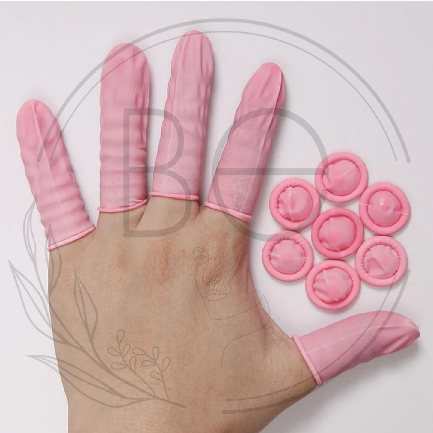 Pink Disposable Finger Cots