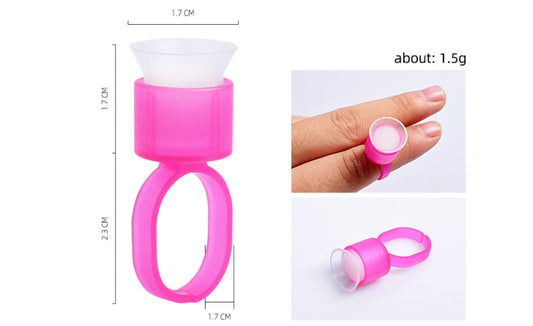 Sterile Pigment Sponge finger Cups - Pink